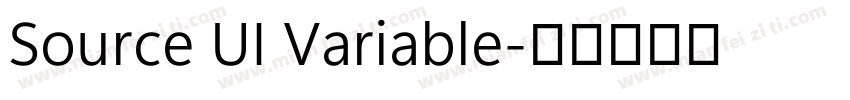 Source UI Variable字体转换